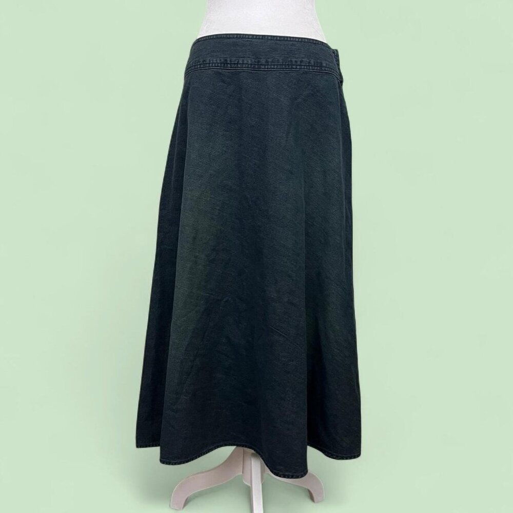 vintage 90s denim preppy western grunge denim skirt